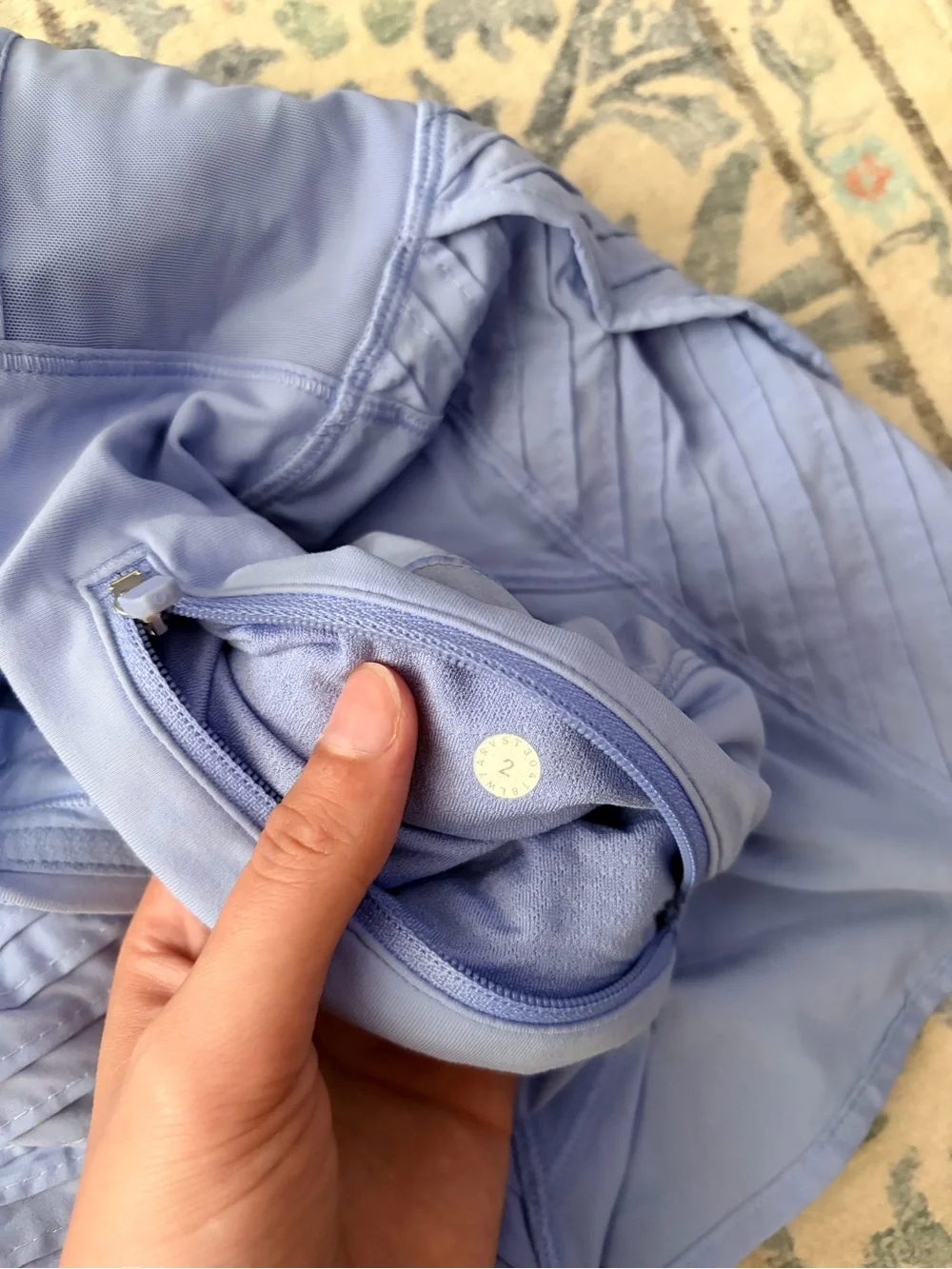 LULULEMON Real Quick Short Pintuck 3.5” in Hydrangea Blue (RARE)